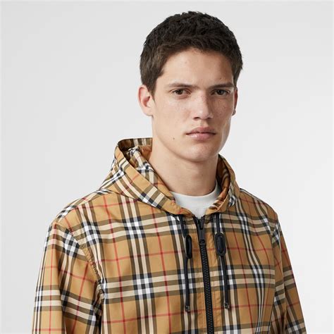 retro burberry jacket|Burberry lightweight hooded jacket.